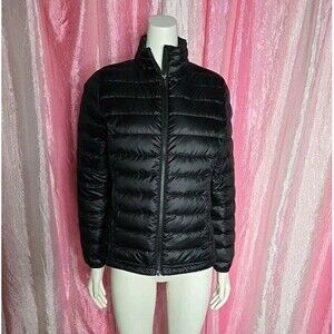 Quince Black Goose Down Feathers Packable Puffer Jacket Size Small